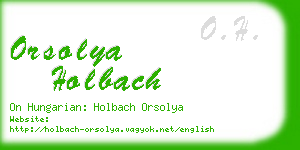 orsolya holbach business card